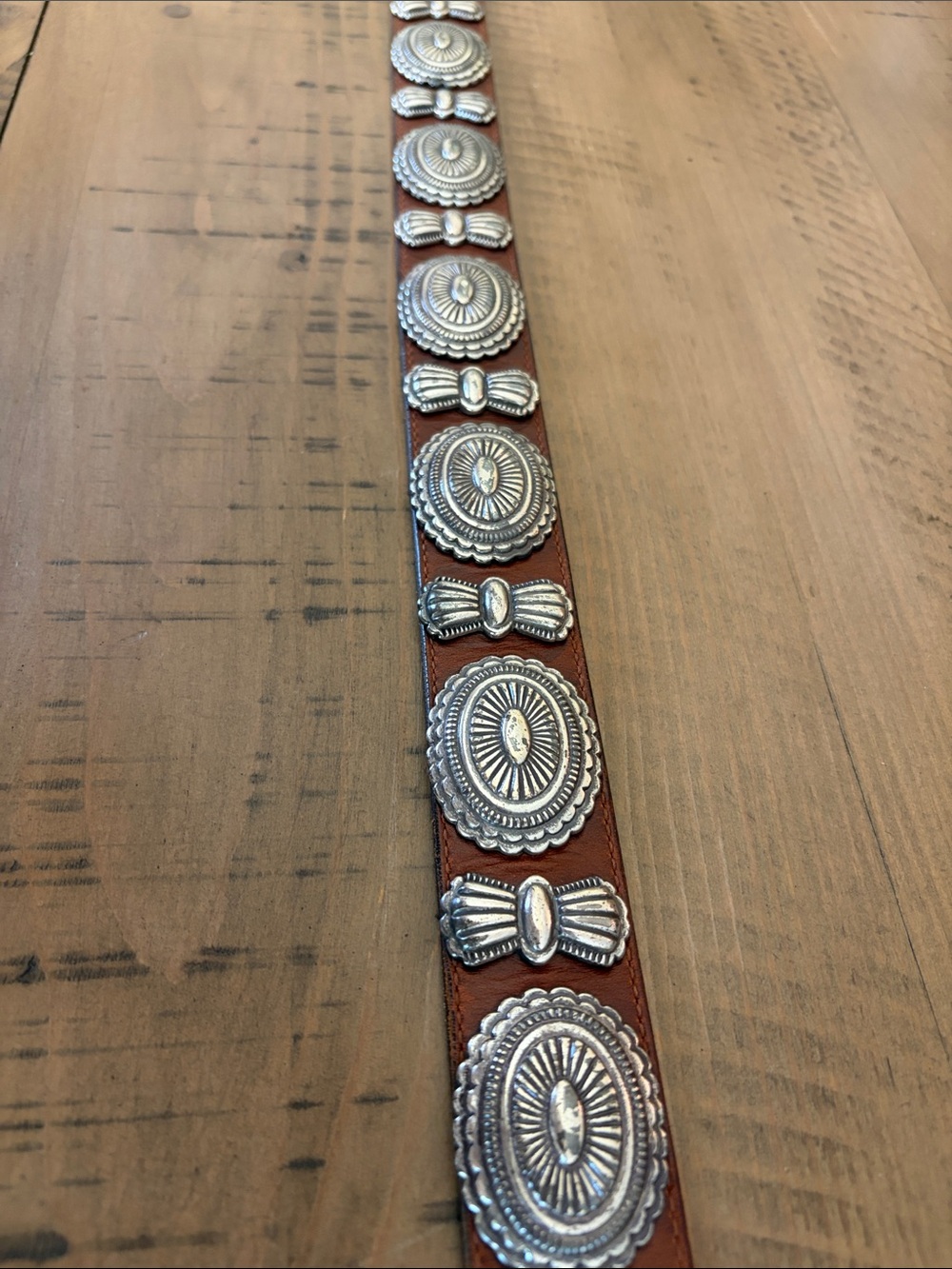 Vintage Billy Belts Calif Brown Leather Western  Concho Belt Sz 30 - Picture 3 of 7
